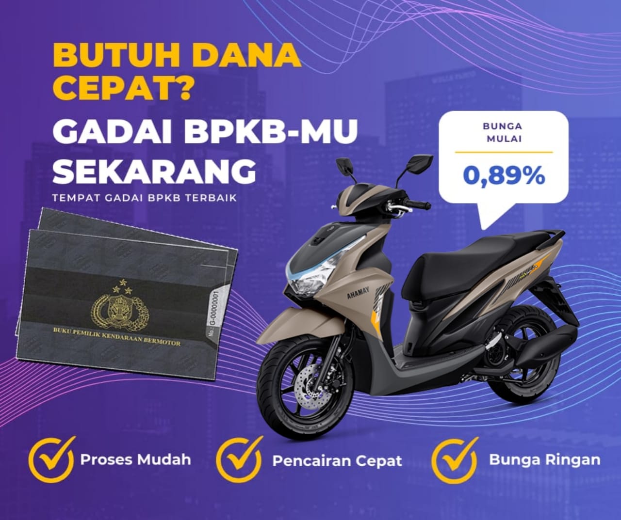 Kredit Jaminan Bpkb Motor Yamaha Freego 125 ABS Dapat Dana Berapa? Seperti Ini Simulasinya